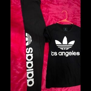 Women ADIDAS top and leggings set.